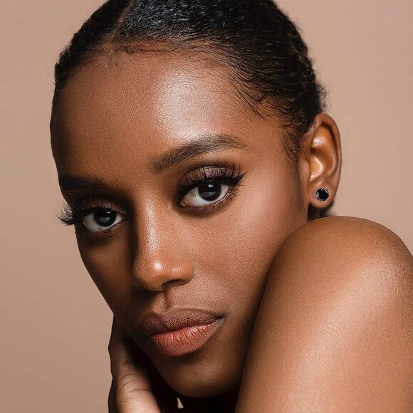 Stylish 6-Pair Hoop & Stud Earrings in Black Stainless Steel with CZ Accents - Picture 6 of 7